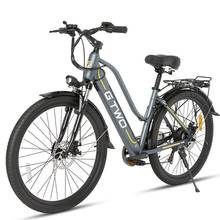 Bicicleta elétrica de montanha portátil, bicicleta elétrica de 2 rodas, 48v, 350w, 9,6ah, branca/cinza, bateria destacável 2024 - compre barato