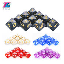 D10 Polyhedral Side Dice DND Games for Marble Transparent 10Pcs/Set for Funny Party Board Game 2024 - buy cheap