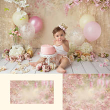 Pink Floral Newborn Baby Girls Portrait Backdrops Spring Floral Photography Background Dreamy Pink Flowers Cake Smash 2024 - buy cheap
