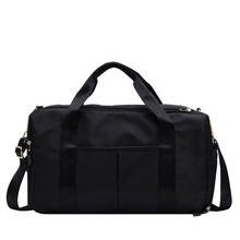 Bolso de viaje Negro para mujer, bolsa de hombro, impermeable, portátil, de nailon, para el fin de semana 2024 - compra barato