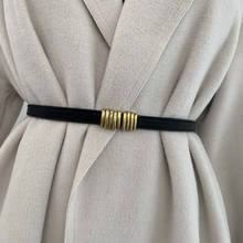 Cinturón fino personalizado para mujer, accesorios de abrigo elegantes de lujo, Retro, con personalidad, a la moda, de calidad de Metal 2024 - compra barato