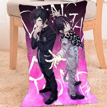 Fronha de almofada decorativa de anime, capa para decoração pendente anronpa v3 ouma kokichi saihara 60*40 2024 - compre barato