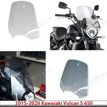 Vulcan S 650 Windscreen Motorcycle Windshield with Bracket For Kawasaki VN650 EN650 2015 2016 2017 2018 2019 2020 Accessories 2024 - buy cheap