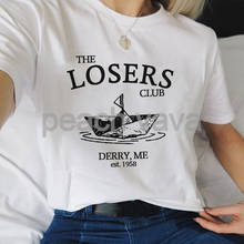 New Summer Fashion Female Loose Short-Sleeve Tops Tees Ulzzang The Losers Club letter boat print Harajuku Retro women T-Shirt 2024 - buy cheap