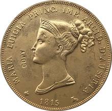 24 - K gold plated 1815 Italian states 40 Lire - Maria Luigia  coins copy 2024 - buy cheap