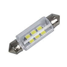 38mm branco 6 smd led luz interior do carro e lâmpada de luz de cc 12v novo 2024 - compre barato