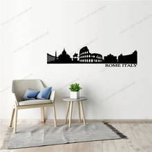 Rome Coliseum Wall Decal Italy Cityscape Skyline Silhouette Vinyl Wall Sticker Mural City Theme Bedroom Dorm Home Decor DW9691 2024 - buy cheap