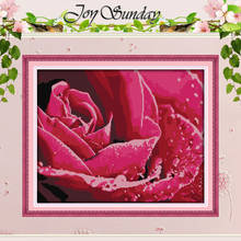 Dewdrop Rose Patterns Counted Cross Stitch 11CT 14CT Cross Stitch Sets Wholesale Chinese Cross-stitch Kits Embroidery Needlework 2024 - buy cheap