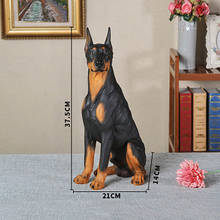 1/6 Scale Animal Model High Imitation Doberman Model Pet Dog For 12' Action Figure Body Scene Accessory show indoor Decorations 2024 - buy cheap