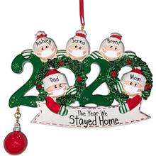 Colgante de muñeca de nieve con nombre escrito a mano, adorno de árbol de Navidad, adornos navideños para el hogar, 2020 2024 - compra barato