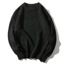 Suéter informal de manga larga para hombre, Jersey ajustado de punto, a la moda, con cuello redondo y letras estampadas, novedad de 2020 2024 - compra barato
