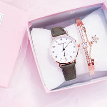 Новые Модные Простые Женские часы женские повседневные кожаные кварцевые часы женские часы Relogio Feminino Montre Femme женские часы 2024 - купить недорого