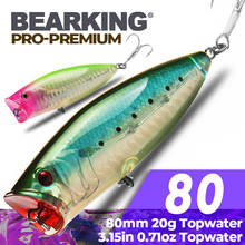 Hot model quality Bearking brand Popper 1PC 8cm 20g Hard Fishing Lure Crank Bait Lake River Fishing Wobblers Carp Fishing Baits 2024 - buy cheap