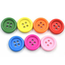 50Pcs Round Wooden Buttons multi-colors For Handwork Sewing Scrapbook DIY Craft Home decoration Gift Decoration Accessories 2024 - buy cheap