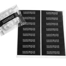 160pcs/lot Black 'HANDMAND' pattern Rectangular Sealing Sticker DIY Gift Package Decorative Paper Label Stickers Scrapbooking 2024 - buy cheap