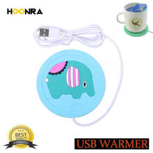 HOONRA-calentador de calor de silicona con USB, dispositivo de aislamiento eléctrico de dibujos animados, posavasos, café, té y oficina 2024 - compra barato