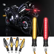 2Pcs Motorcycle Turn Signal Lights 24SMD 3020 Chips Flowing Water Flashing Motorbike Indicator Blinker Tail Stop Signal Lamp 2024 - buy cheap