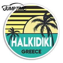 Pegatinas de vinilo Jump Time Halkidiki, pegatina de viaje de Grecia, para ordenador portátil, equipaje, calcomanía impermeable para coche, ventana, parachoques, accesorios para coche 2024 - compra barato