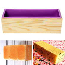 Molde rectangular de silicona para pan de jabón, con caja de madera, para Chocolate, DIY, 900ml 2024 - compra barato