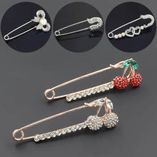 Fashion Rhinestone Pearl Rose Safety Pin Brooch Women Men Brooches For Suit Scarves Corsage Sweater Collar Accessories 2024 - buy cheap