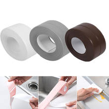 Tira de sellado para pared de baño, cinta autoadhesiva impermeable a prueba de moho, borde de lavabo de cocina 2024 - compra barato