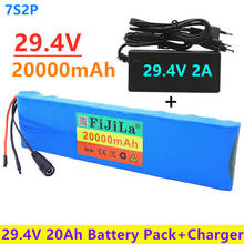 24V 20Ah 7S2P 18650 li-ion Rechargeable battery pack 29.4v 20000mAh electric bicycle moped Balancing scooter+2A Charger 2024 - buy cheap