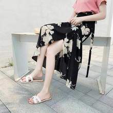 Summer Long Chiffon Skirt High-waisted Skirt Lace-up Skirt Woman Skirts Mujer Faldas Saias Mulher 2024 - buy cheap