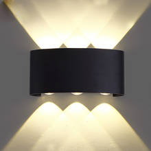 Lámpara LED de pared IP65 para exteriores, iluminación de jardín impermeable, de aluminio, blanco y negro, moderna, para escaleras, dormitorio y baño 2024 - compra barato