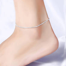 Silver Color Prevent allergy Anklet Bracelet Twisted chain Women Gift Summer Charm Link Chain Beach Foot Anklet 2024 - buy cheap