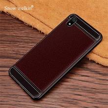 Funda trasera de silicona TPU suave para Xiaomi Redmi 7A, carcasa de lujo con textura de cuero, 5,45 pulgadas 2024 - compra barato