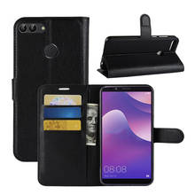 For Huawei Y9 2018 Case Flip Leather Phone Case For Huawei Y9 2018/ Huawei enjoy 8 plus Wallet Leather Stand Cover Filp Cases 2024 - buy cheap