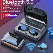 Bluetooth наушники TWS беспроводные наушники светодиодный дисплей с внешним аккумулятором стерео игровая гарнитура спортивные наушники для iPhone Xiaomi 2024 - купить недорого
