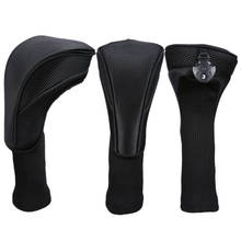 Black Golf Head Covers Driver 1 3 5 Fairway Woods Headcovers for Golf Club Fits All Fairway and Driver Clubs 3Pcs 2024 - buy cheap