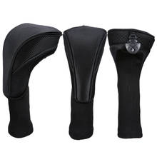 Cubiertas de cabeza de Golf negras para Conductor, cubiertas de cabeza de Fairway Wood para Club de Golf, se adapta a todos los palos de Fairway y Driver, 3 uds. 2024 - compra barato