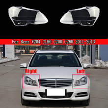 Автомобильные передние фары объектив для Mercedes-Benz W204 C180 C200 C260 2011 2012 2013 фар Стекло прозрачный абажур светильника 2024 - купить недорого