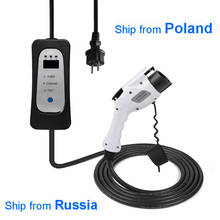 ev charger Type 1 J1772 with EU wall socket plug 5M EV cable level 2 AC mode 2 level 2 16A current changable 2024 - buy cheap