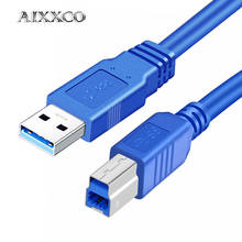 Cabo usb para impressora dac aixxco, conexão tipo macho b com macho a 3.0 e 2.0 para canon epson hp zjiang e label 2024 - compre barato