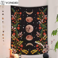 Psychedelic Moon Starry Tapestry Flower Wall Hanging Tapestries Printed Cloth Dorm Room Ramadan Art Home Decoration Accessories 2024 - buy cheap