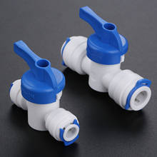 1/4" 3/8" Water Ball Valve Reveser Osmosis Aquarium Fittings RO Straight 1/4" 3/8" OD Hose Quick Connection Control Fittings 2024 - buy cheap