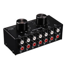 6 in 1 out Audio source signal selection switcher headphone speaker switch output volume adjustment lossless 2024 - buy cheap