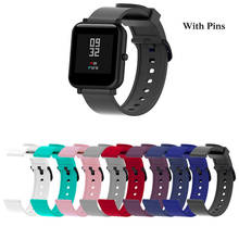 20mm watchbands for Huami Amazfit Bip Smart Watch Bluetooth GPS Sport Bracelet strap Silicone wrist strap for Xiaomi AMazfit Bip 2024 - buy cheap