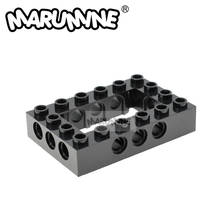 Конструктор MARUMINE, 10 шт., 4x6, с отверстиями, 32531, строительные блоки, робот, классический, обучающий, построить свой собственный игрушечный набор, игрушки 2024 - купить недорого