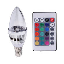 E14 3W LED Replacement Lamp Bulb Candle Light Bulb Bulb Transparent Sharp Cover For Bedroom Remote LED Corn Control Shape 2024 - buy cheap