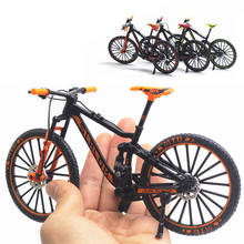 1:10 Mini Model Alloy Bicycle toy Finger Mountain bike Pocket Diecast simulation Metal Racing Funny Collection Toys for children 2024 - купить недорого