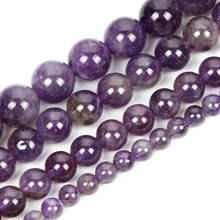 Natural Stone Purple Amethysts Carnelian Agates Round Bead Charms Beads For Jewelry Making Bracelet DIY 15' Strand 4/6/8/10/12MM 2024 - buy cheap