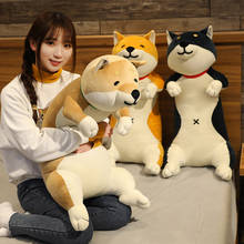 Plush Black Dog Pillow Stuffed Animals Soft Dog Dolls Shiba Inu Dog Plush Toys Cartoon Animal Cat Pillow for Girl Birthday Gift 2024 - buy cheap