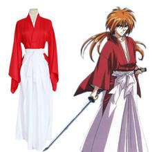 Disfraz de Anime de Kenshin, disfraz de Kenshin, Himura, ropa de espada, Kimono para Halloween, Carnaval, fiesta, traje de fantasía 2024 - compra barato