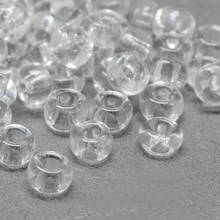 30000 unids/bolsa de cristal transparente, cuentas de semilla redondas de grado A para la fabricación de joyas, pulsera, collar, decorar F50, 12/0 unids/bolsa 2024 - compra barato