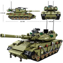 Tanque militar série merkava mk4 batalha principal tanque blocos de construção tanques soldados do exército crianças brinquedos crianças presentes molde rei 2024 - compre barato