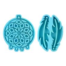 Atrapasueños de plumas para pendientes, molde de resina epoxi, herramientas de fundición para manualidades, joyería colgante, molde de silicona 2024 - compra barato